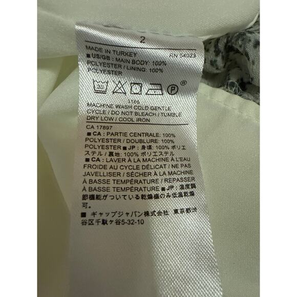 Banana Republic Black White Snakeskin High Waisted Pleated A Line Mini Skirt 2 - Picture 5 of 5